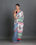 Neel Gulzar Block Printed Saree