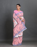 Gulabi Safar Block Printed Saree