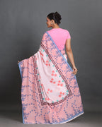 Gulabi Safar Block Printed Saree
