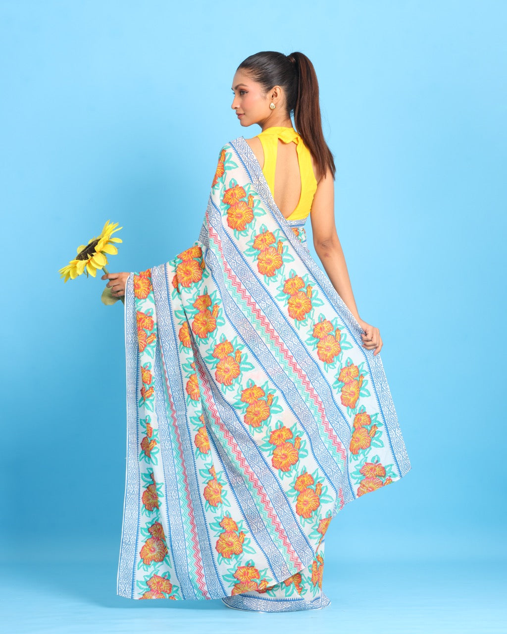 Aaranya Block Printed Saree