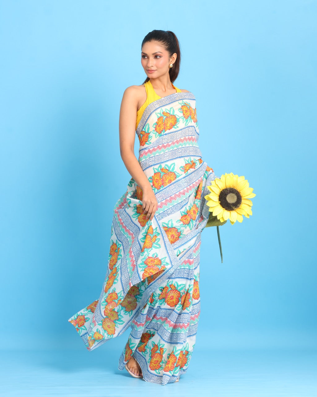 Aaranya Block Printed Saree