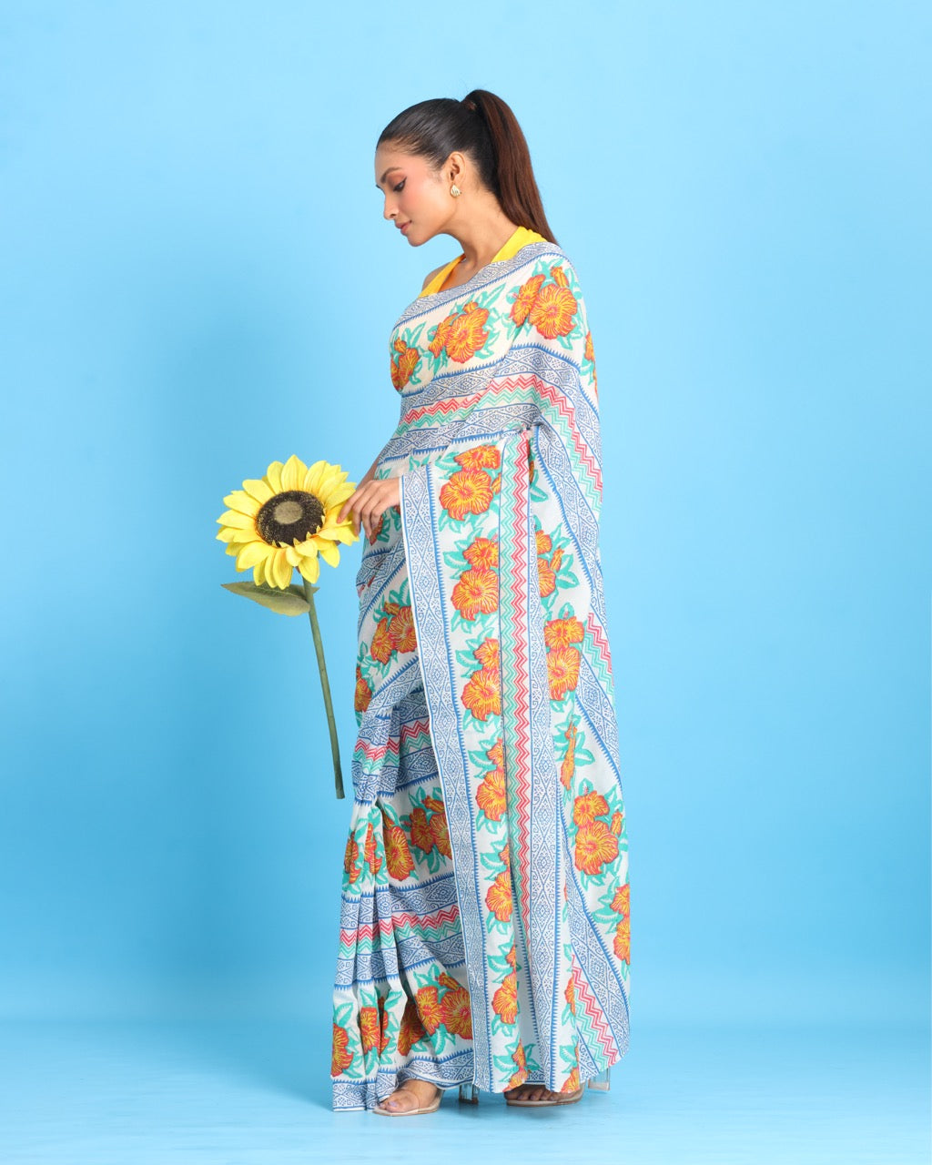 Aaranya Block Printed Saree