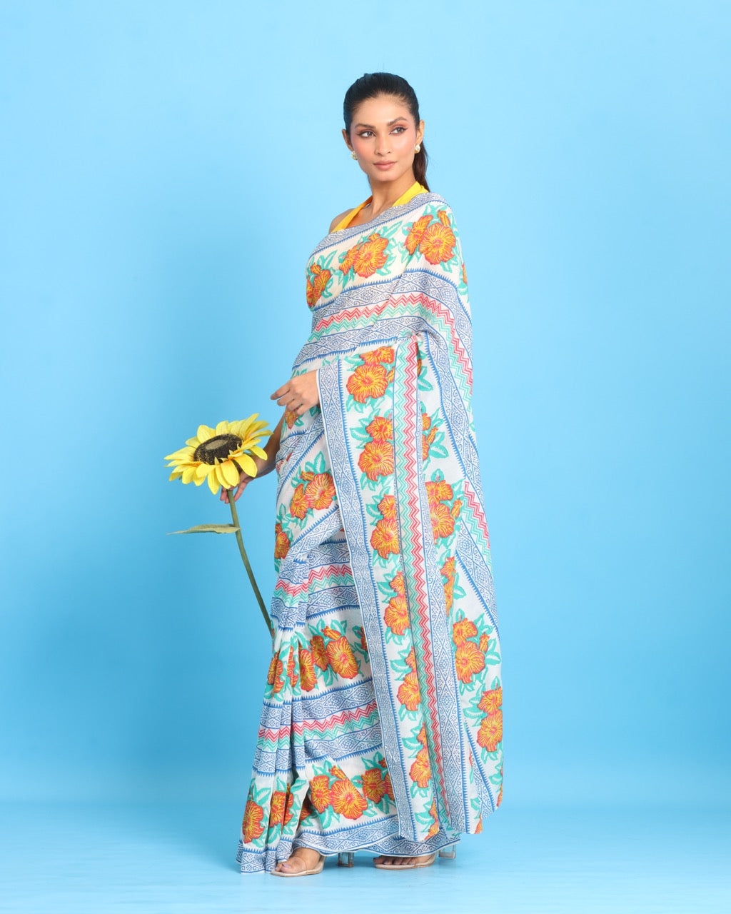 Aaranya Block Printed Saree