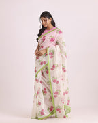 Gulab Lata Block Printed Saree