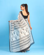 Shwet Pushpa Block Printed Saree