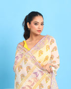 Nodi Kotha Block Printed Saree