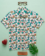 Wanderlust Block Print Mens  Half Shirt