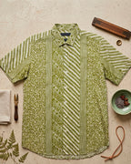 Pista green Cotton Half sleeve shirt