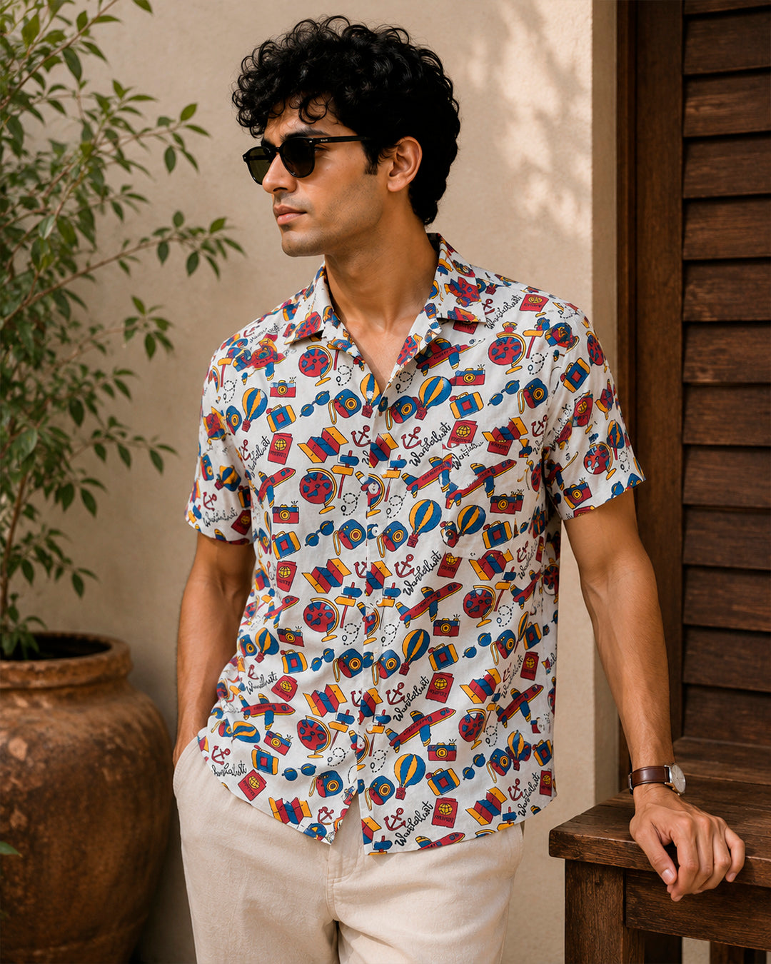 Wanderlust Pattern Printed Shirt
