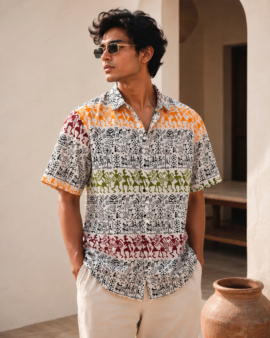 Warli Folk Art Printed Shirt