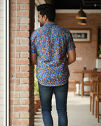 Geometric Abstract Print Half Sleeve Shirt