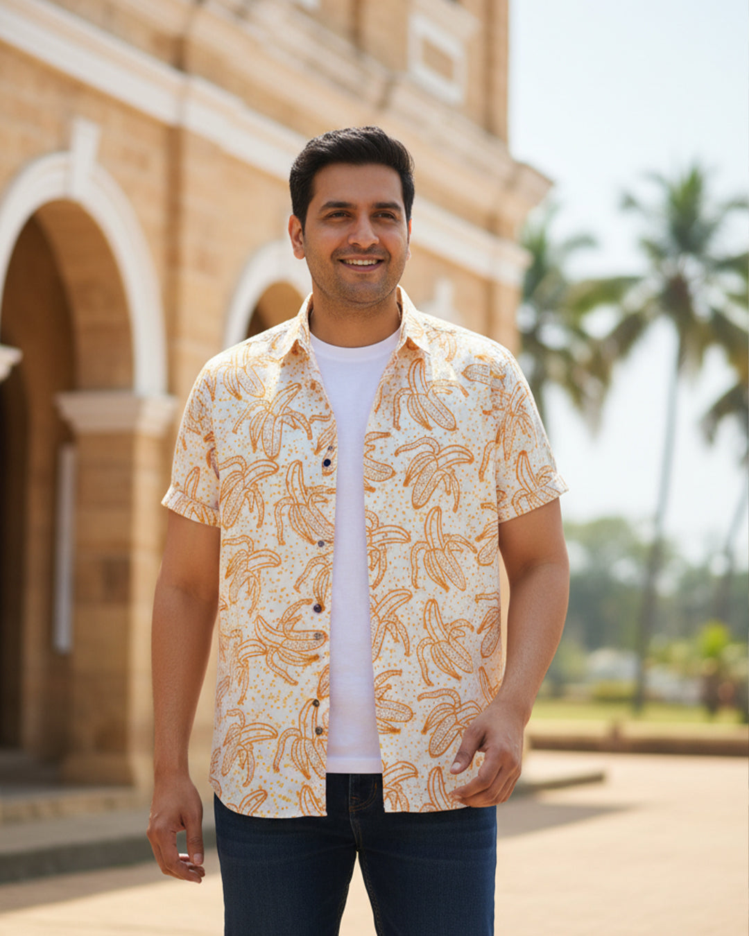 Banana Printed Half Sleeve Shirt