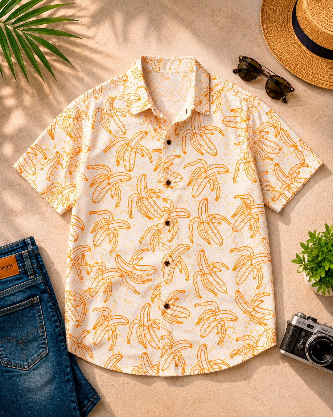 Banana Printed Half Sleeve Shirt