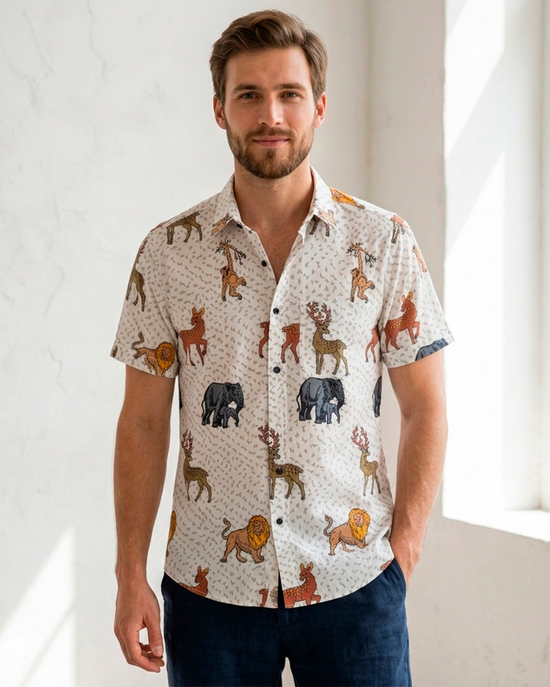 Safari Animals Printed Shirt