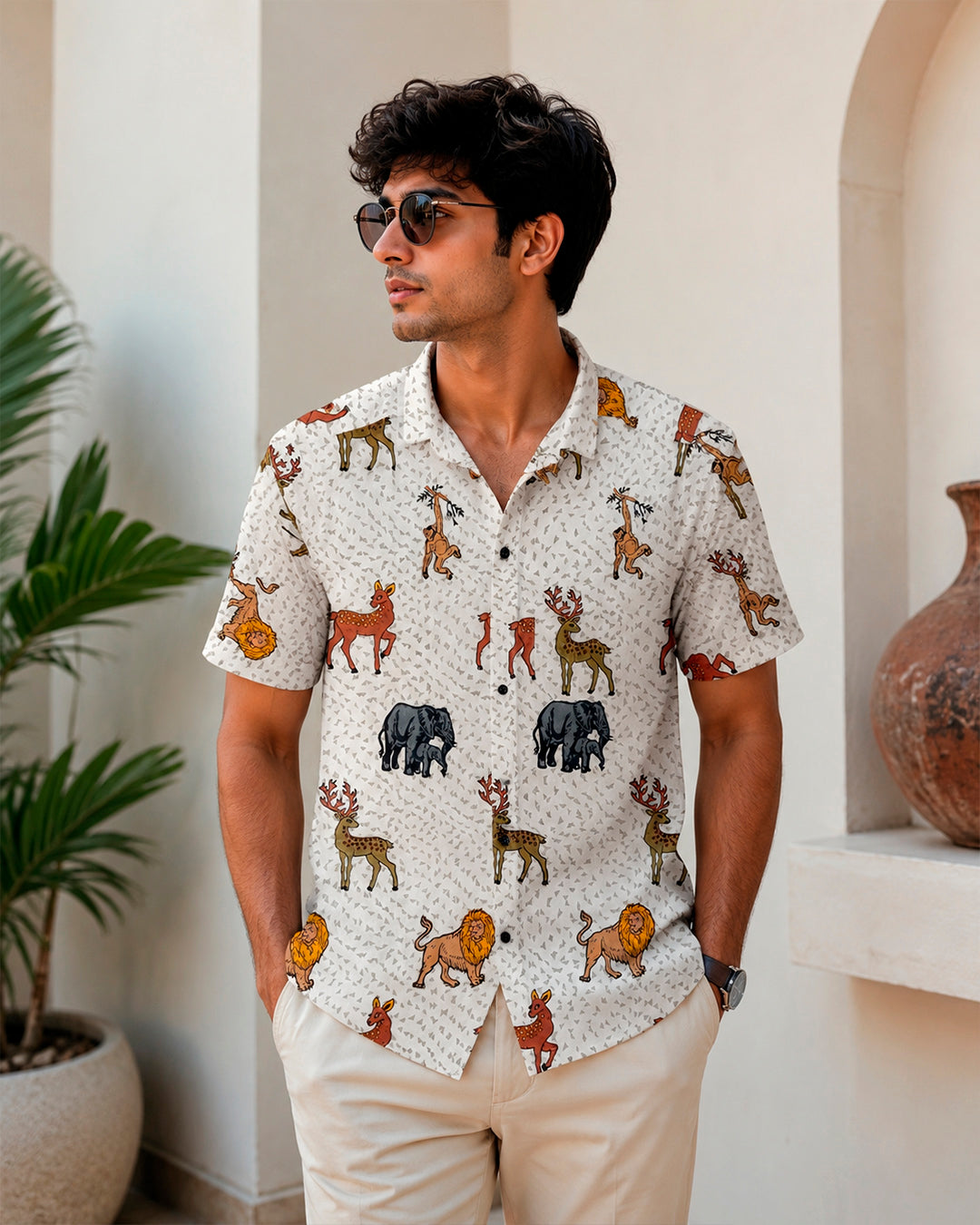 Safari Animals Printed Shirt
