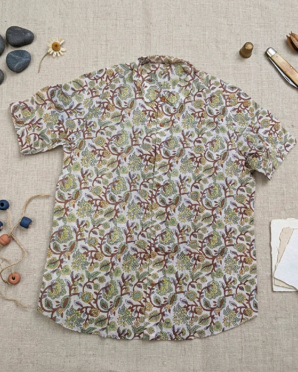 Floral Kalamkari Printed Shirt