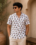 Rajasthani Animal Motif Striped Shirt
