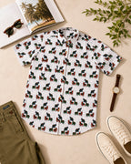 Rajasthani Animal Motif Striped Shirt