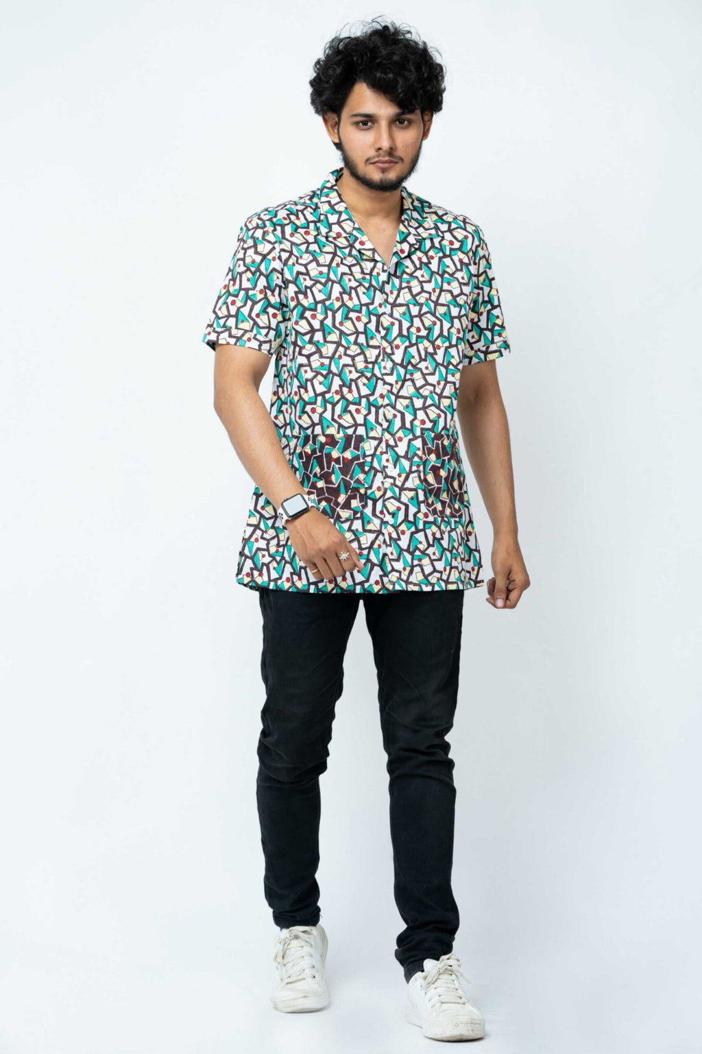 Abstract Hand Block Print Summer Shirts