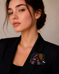 Black Elephant Brooch