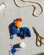 Rooster Brooch Pin