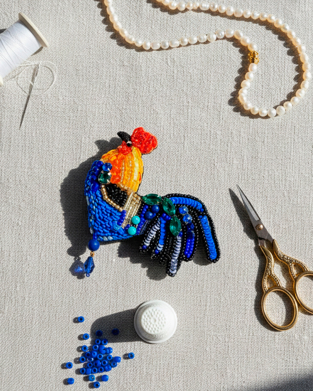 Rooster Brooch Pin