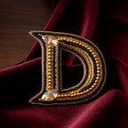 D Black Gold Brooch