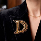 D Black Gold Brooch
