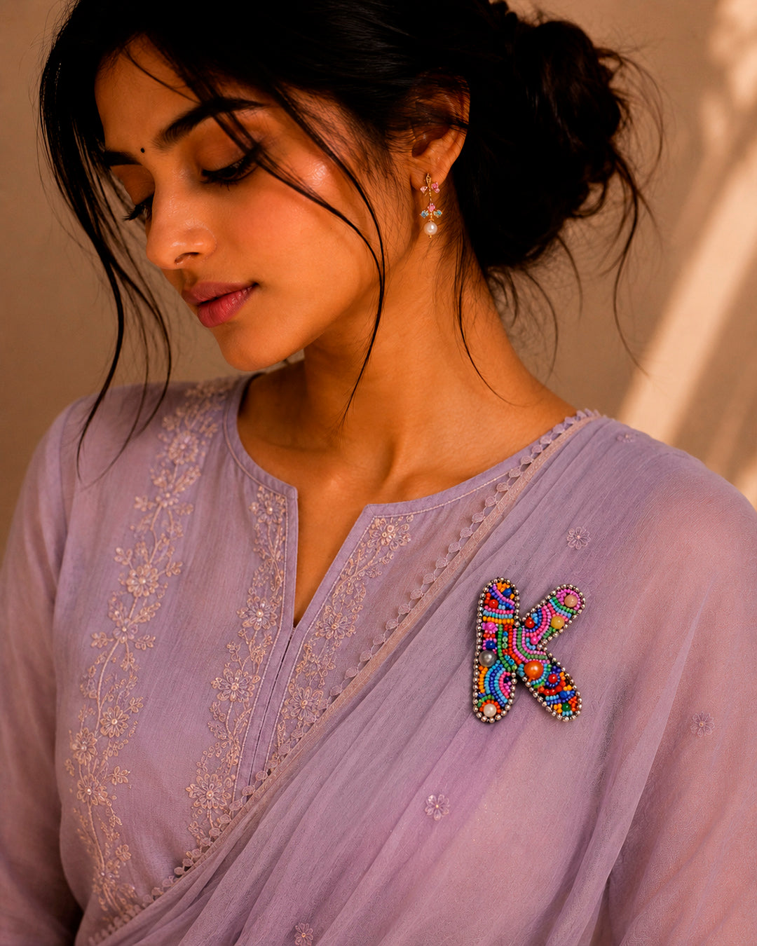 K Multi Colour Brooch