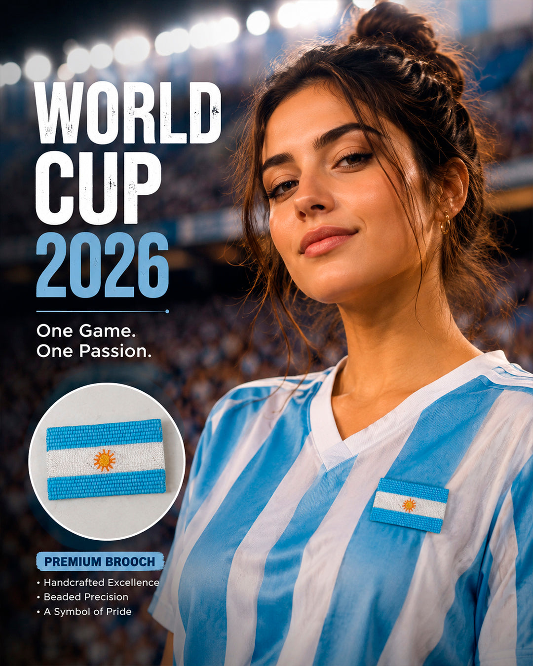 Argentina Flag Brooch
