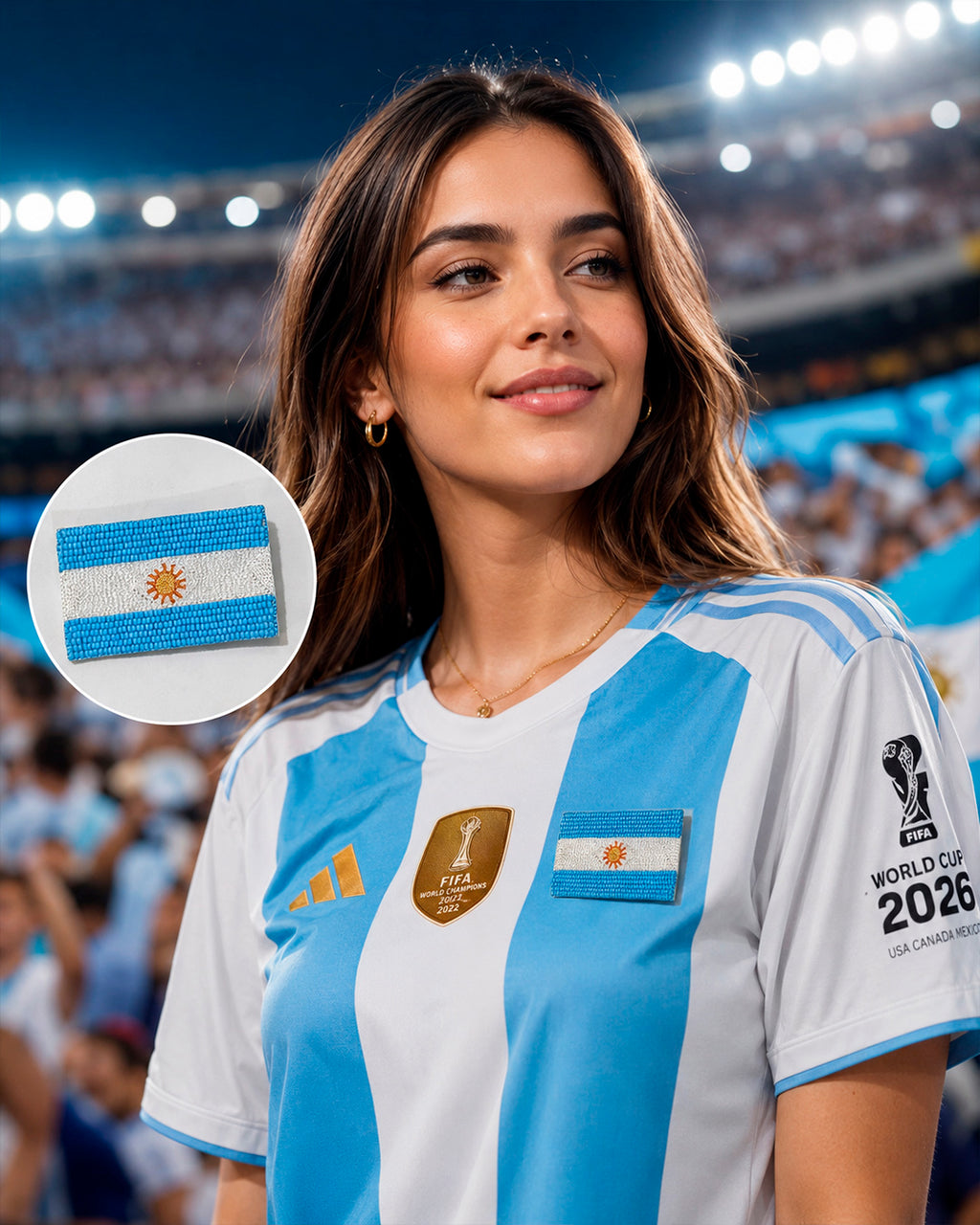Argentina Flag Brooch