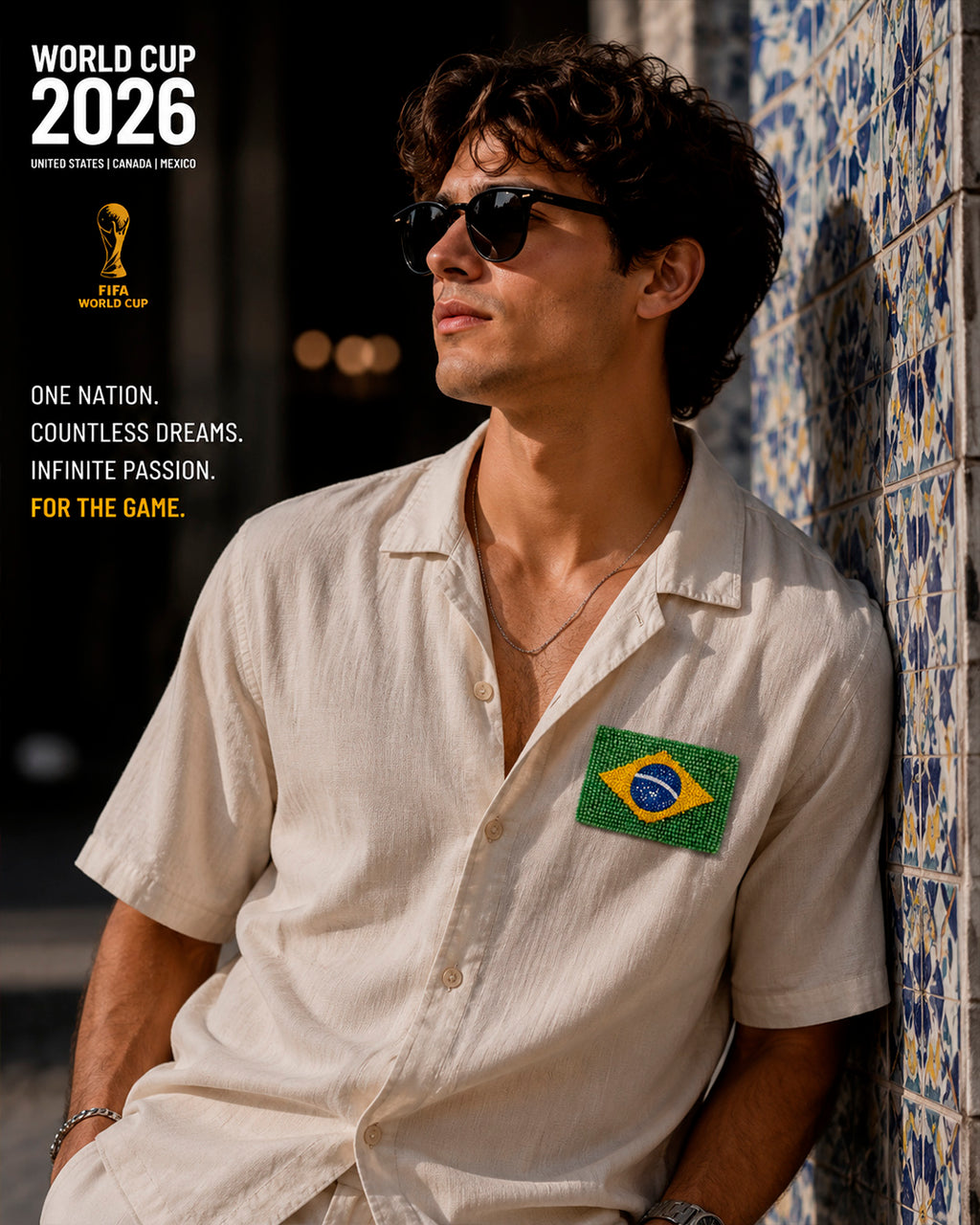 Brazil Flag Brooch