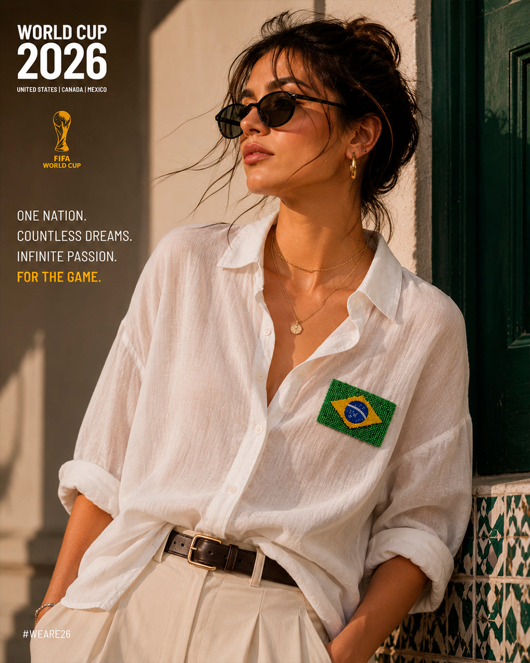 Brazil Flag Brooch