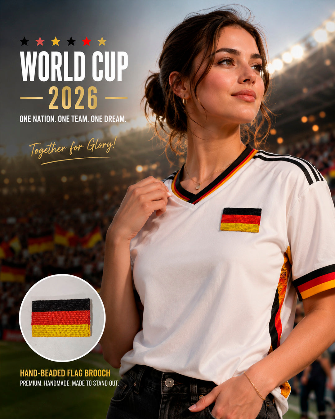 Germany Flag Brooch