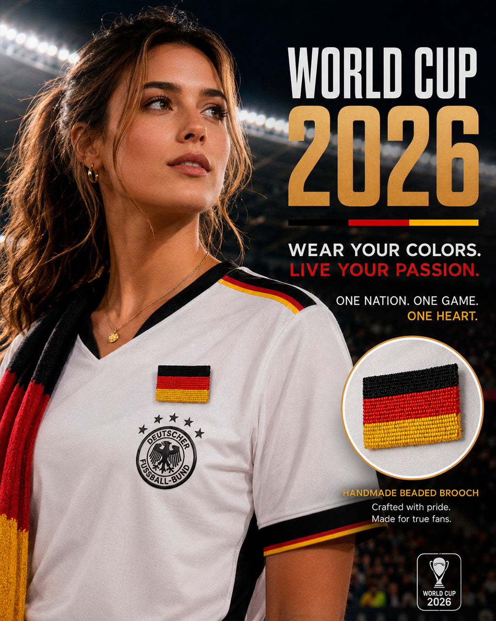 Germany Flag Brooch