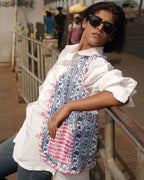 Red And Blue Reversible Cotton Jacket