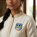 Blue Owl Brooch
