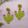Pink Cactus Earring