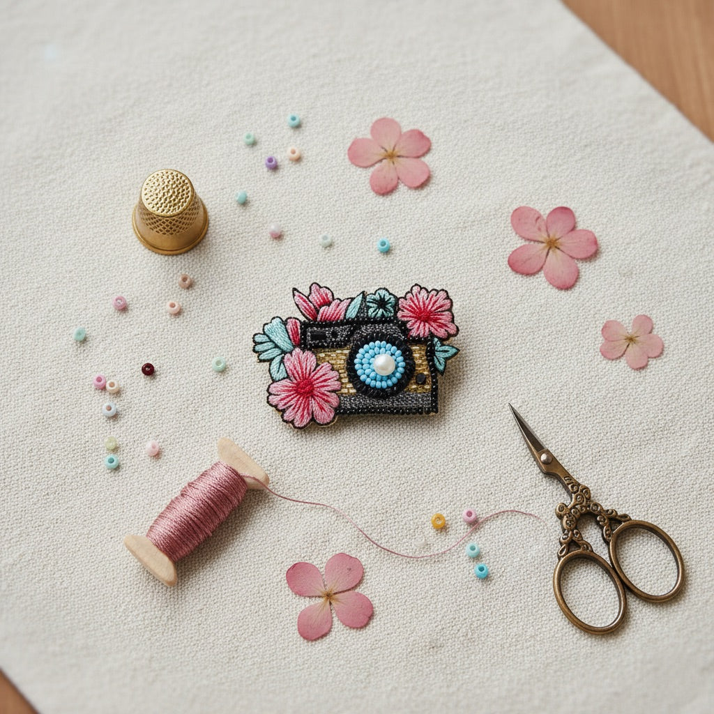 Camera Brooch Pin