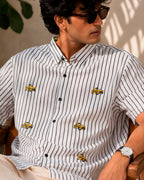 Kolkata Yellow Taxi Embroidered Half Shirt
