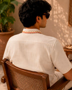 Rajasthani Motif Mirror Embroidered Half Shirt