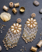 White Zinnia Earring