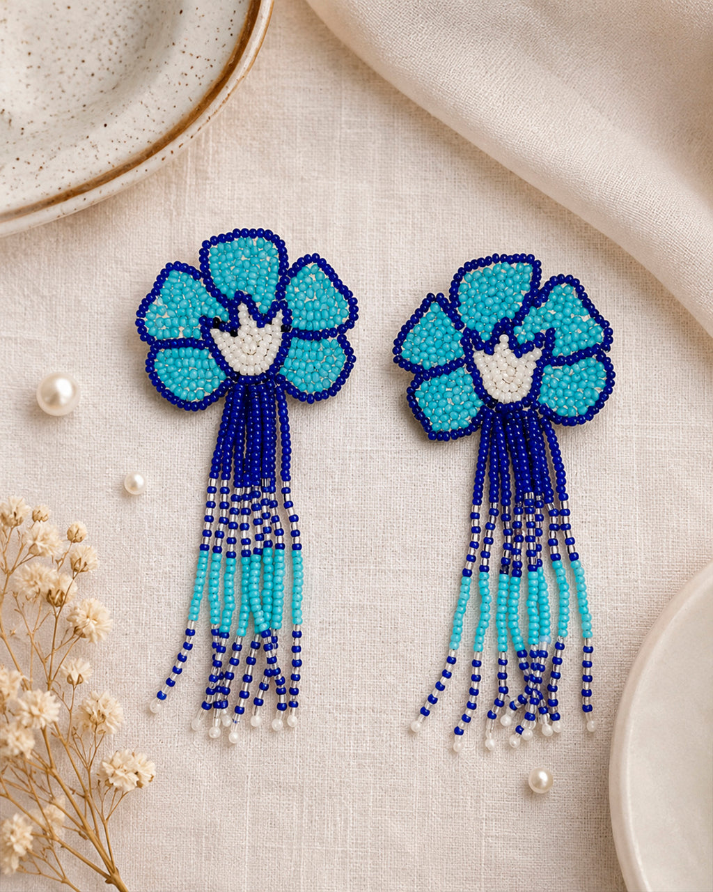 Tulip Blue Earring
