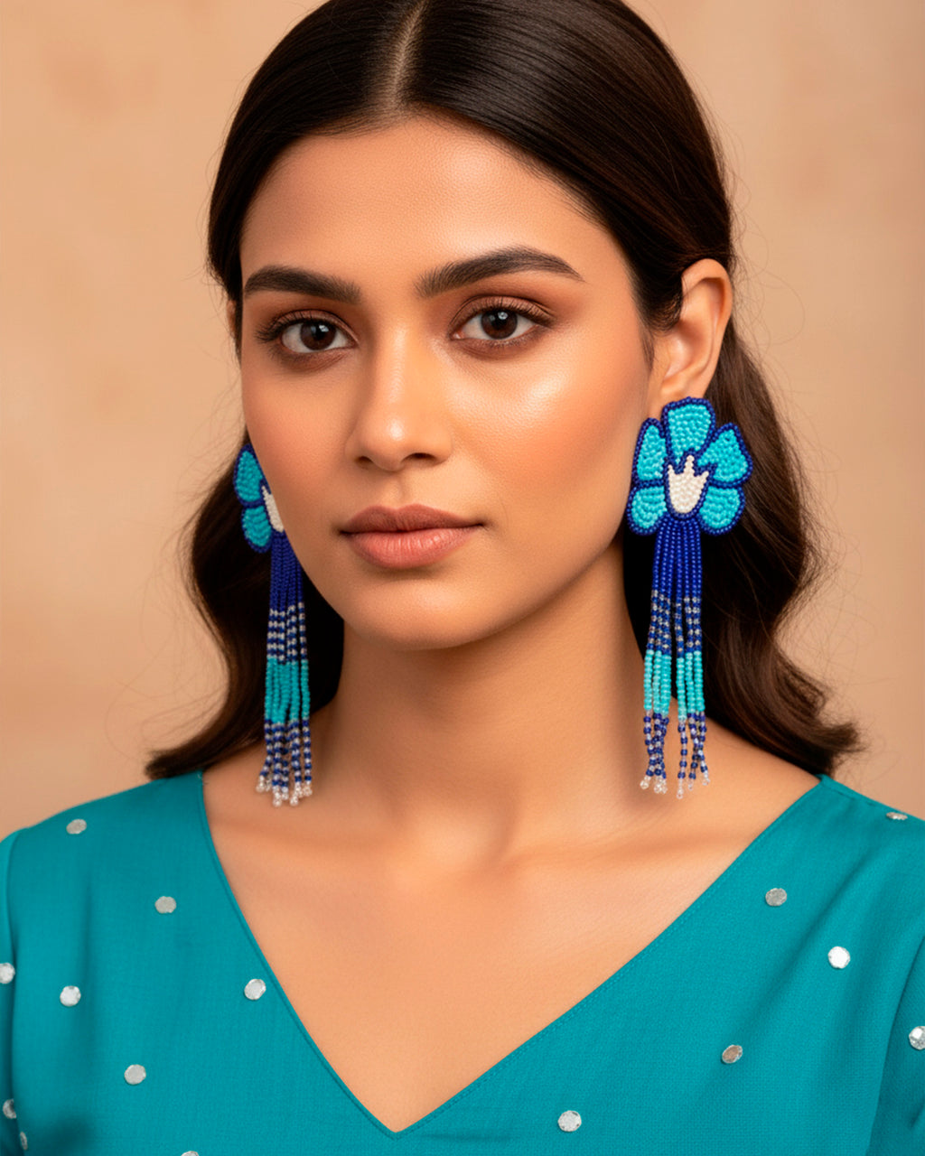 Tulip Blue Earring