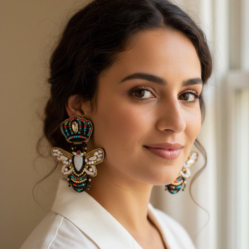 Queen Bee Bead Earring