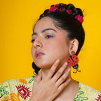 Lady Bug Bead Earring