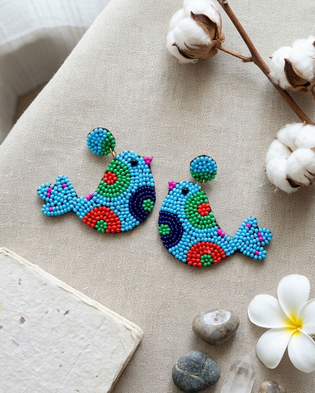 Blue Bird Earring