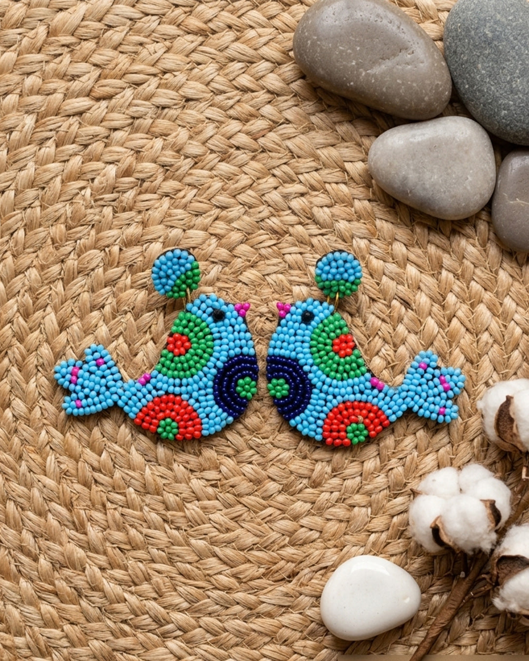 Blue Bird Earring