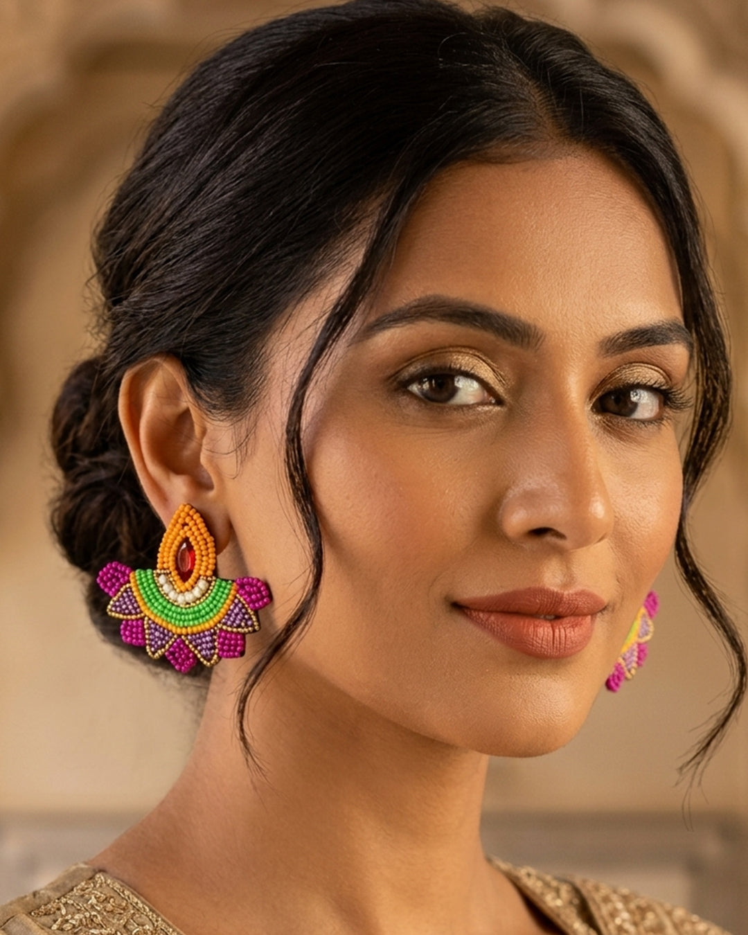 Diya Bead Earring
