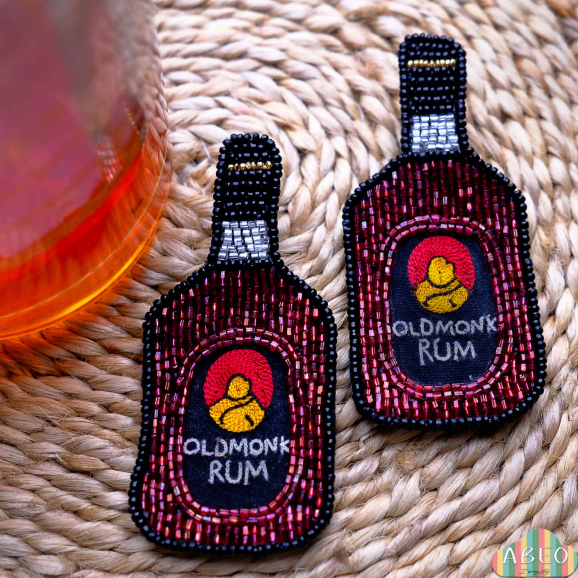 Old Monk Rum Earring